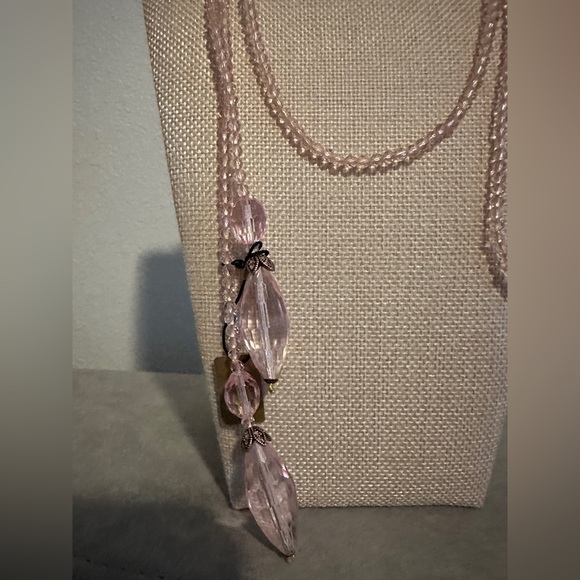 “Lux Be A Lady" Crystal Lariat Necklace - Pink by Heidi Daus - Picture 9 of 9
